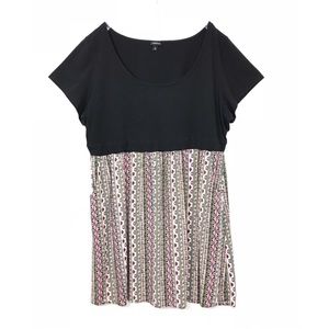 Torrid black boho print dress with pockets Sz 4 X